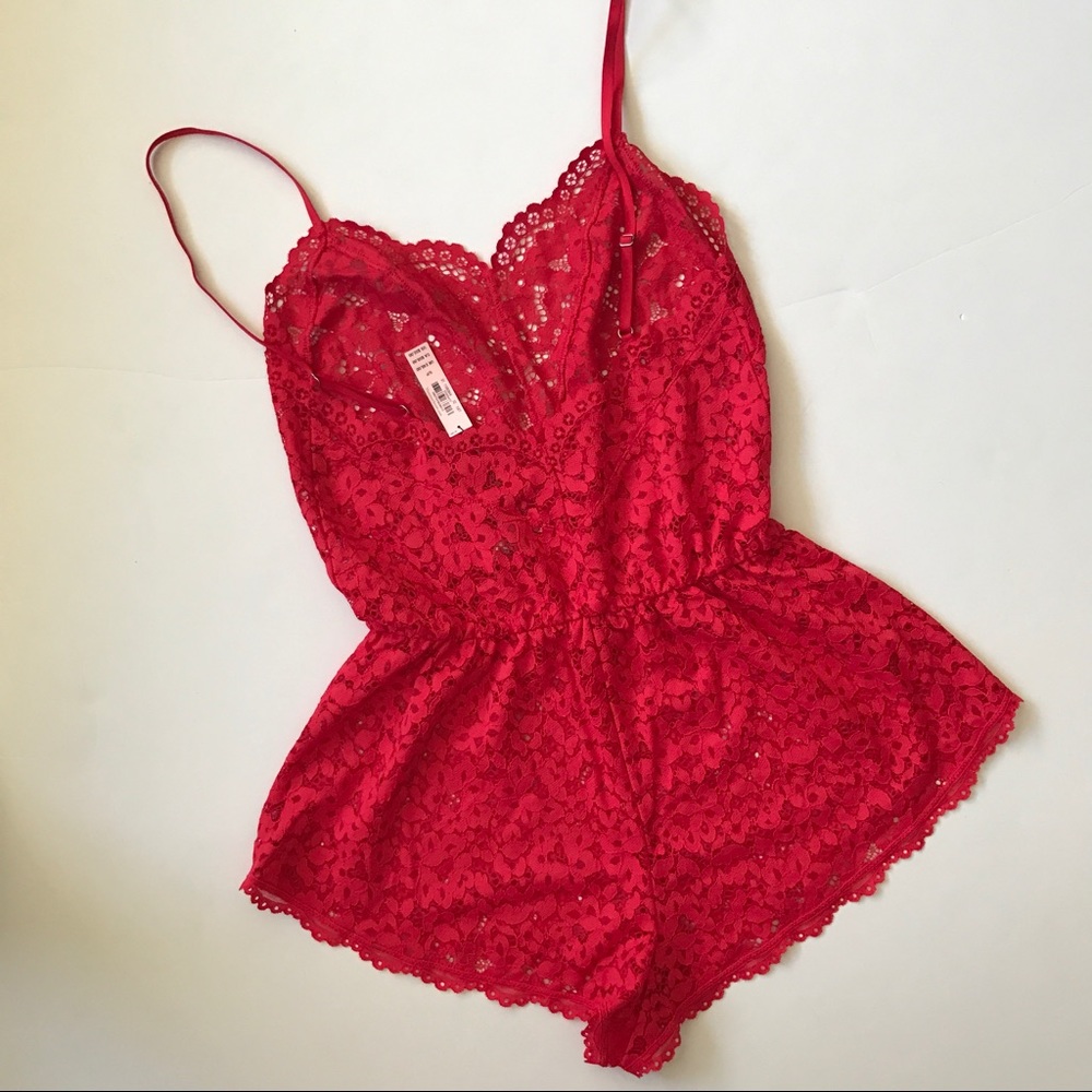 LAST ONE VS floral lace romper PJ/lingerie S - Picture 3 of 8